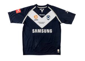 GRANT BREBNER, match-worn shirt with "Melbourne Victory FC v Adelaide United FC, Hyundai A-League 2009 Grand Final, Telstra Dome, Melbourne, Sunday 28th February 2009", and number "8", signed by Grant Brebner on front. With MVFC CoA.