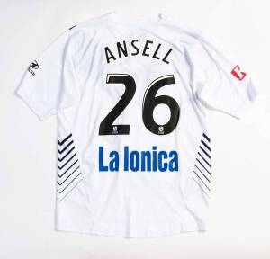 NICK ANSELL, Melbourne Victory 2009-10 white away shirt, match issued #26.