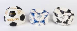 Adidas FIFA World Cup Historical Match Ball Collection 1970-2014, with 12 footballs from 1970, in new condition.