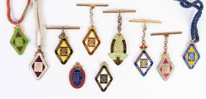 HORSE RACING & TROTTING BADGES, c1931-87 collection, noted Tasmania Racing Club (16); Tasmanian Amateur Jockey Club (6); WATC (6); Warrnambool Racing Club (2); Fremantle Trotting Club (10); WA Trotting Association (6); Tasmanian Trotting/Pacing Clubs (4);