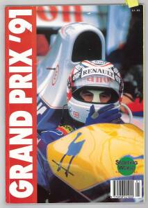 "Grand Prix 91" magazine for the British Grand Prix with 9 signatures including Ayrton Senna, Gerhard Berger, Ricardo Patrese, Mika Hakkinen & Roberto Moreno.