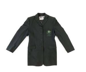 2000 OLYMPICS AUSTRALIAN BLAZER, deep green, with embroidered Australian Coat-of-Arms, Olympic Rings & "SYDNEY 2000" on pocket. 