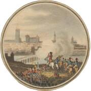 "The Battles of The British Army in Portugal, Spain and France - From the Year 1808-1814 Under the Command of Englands Great Captain Arthur Duke of Wellington" Circular bronze medallion case &Acirc;&nbsp;'Englands Great Captain Arthur Duke of Wellington' surrounding - 5