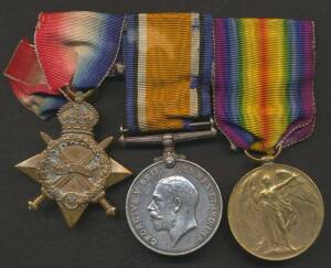 GREAT BRITAIN: QV India General Service Medal (replaced suspension loop), 1902 King's South Africa Medal (no clasps, incorrect ribbon), 1914-15 Star (no ribbon), 1919 Victory, WWI trio, & 1939-45 War Medal (incorrect ribbon), 6 items.