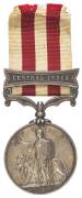 GREAT BRITAIN: INDIAN MUTINY MEDAL, 'CENTRAL INDIA' clasp, MY #121,&Acirc;&nbsp;impressed 'BDE SERJT. JOHN PURDUE, 1ST C, 2ND BN. BOMBAY ARTY.', gVF.