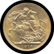 1917P KGV&Acirc;&nbsp;Large Head&Acirc;&nbsp;Perth Mint, McD #257, aEF.