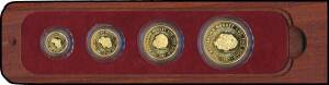 1987 Gold Nugget Series cased Proof set (#3372), 1 oz, 1/2 oz, 1/4 oz and 1/10 oz .999 pure.