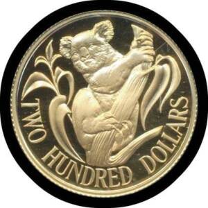 TWO HUNDRED DOLLARS:Â 1983 $200 Proof, Koala reverse, Unc.