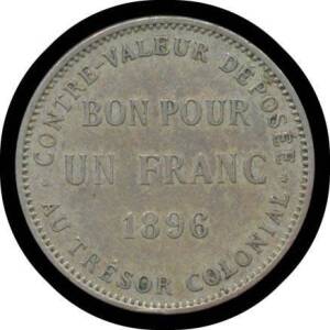 FRENCH COLONIESÂ - Reunion 1896 1 Franc, KM #5 andÂ French Protectorate - SyriaÂ 1926 5 Piastres, KM #70 plus a few extra World coins.