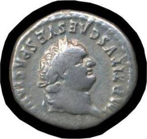 Titus (as Augustus)Â AD 80 Silver Denarius (2.89g) RIC II 27a, S #2518, laureate head right, 'IMP TITVS CAES VESPASIAN [AVG PM]' rev. 'TR P IX IMP XV COS VIII P P' dolphin above tripod altar, Fine.