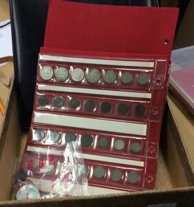 Album with, Empire 1876-1915 1pf to 1m, Weimar Republic aluminium Mark coinage, Third Reich with Hindenburg 2m 1936A, 1939A & D, KM #93, 5m 1939E, D & B, KM #94 (5) &Acirc;&nbsp;plus Federal Republic issues, some verdi-gris, some loose including Poland 1987 John Pau