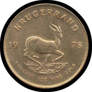 KRUGERRAND:Â 1978, agw 1oz, Unc.