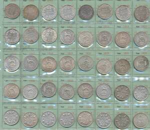 SIXPENCE: 1900-67 6d Complete date run including key date KGVI 1952 cupro-nickel, (gVF), condition varied.