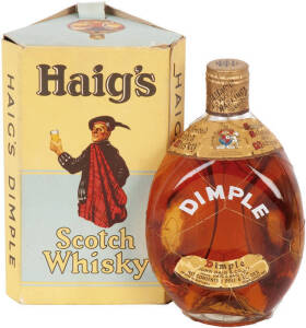 HAIG'S DIMPLE Old Blended Scotch Whisky (circa 1950's) in original box. Good condition, some silverfish damage to box (minor).