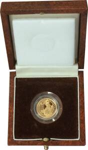 QEII: 1988 Â£10Â Britannia, 1/10th oz cased Proof with cert No.2168.