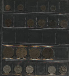 Umberto I:Â Purpose made album for 1878-1901 Umberto I issues, 1c (ex 1897), 2c (ex 1896), 10c with Birmingham and Rome mints then silver includes 20c x5, 1L x6, 2L x7 and 5L 1879, good basis for expansion with pages for gold issues to 100L, condition var