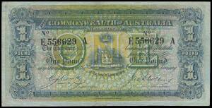 ONE POUND:Â 1918 Â£1 Cerruty/Collins McDonald 31, Renniks #21, serial Â 'E 55669 A', good colour, light creases and folds, VF. Renniks Cat. $3750.Â 