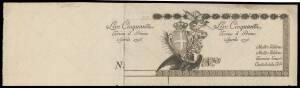 TORINO: 1796 50L (304 x 84mm) black on cream watermarked paper, Pick #S130r, U #RGFT.27, unsigned remainder, aUnc.