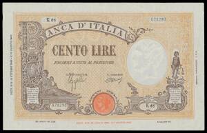 100 Lira, 1918-43 collection in Lighthouse Vario sleeves, noted Azzolini/Urbini 10.10.1944, A #BI.376, P #67a, aUnc/Unc, condition varied.
