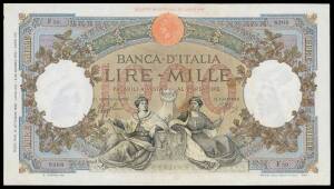 1000 Lira 1935-48 group with; Barbetti&Acirc;&nbsp;design,&Acirc;&nbsp;Einaudi/Urbini 14.04.1948 #BI.648;&Acirc;&nbsp;Capranesi&Acirc;&nbsp;design,&Acirc;&nbsp;Azzolini/Cima 15.04.35, Azzolini/Urbini 21.10.1938, #BI.658, & 19.08.1940, #BI.663, condition varied.
