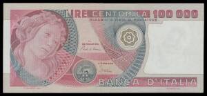 100,000L Botticelli,Â Ciampi/Stevani 10.05.1982, 'BA 482093 R', Alfa #BI.918, Pick #108c, Unc.