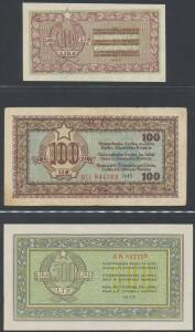 ITALIAN OCCUPATION OFÂ ALBANIA, ISTRIA, FIUME & Â MONTENEGRO : 1939 20 Franga, 1940 100 Franga, and 1 to 10 Lek, plus 1926 (ND) 20 Franka Ari, condition varied,.