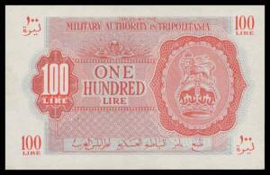 OCCUPATION ISSUESÂ - Great Britain:Â 1943 'MILITARY AUTHORITY in TRIPOLITANIA' 1L to 100L, Pick #M1-6, condition varied VG (50L) to aUnc. (See lot 401 for British Military Authority issues)