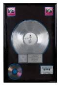 THE DOORS: Platinum Record for "L.A.Woman" (1971), with plaque "Presented to, Elektra Entertainment, To Commemorate the Sale of more than 2,000,000 copies of the Elektra Entertainment album, cassette and CD "L.A. Woman", with RIAA logo, framed & glazed, o