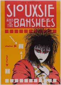 SIOUXSIE & THE BANSHEES: Poster, "Ace Present, SIOUXSIE AND THE BANSHEES", linen-backed, size 62x87cm.