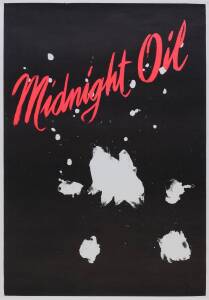 MIDNIGHT OIL: Posters (3), "Midnight Oil", size 51x72cm; "midnight oil/ capricornia" (2 - one with sticker with tour dates attached), each 71x51cm.