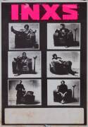 INXS: Poster, "INXS", with portraits of band members, size 50x71cm.
