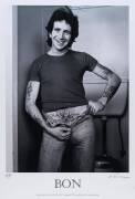 AC/DC: Posters (4), "AC/DC, The Razors Edge Tour, Australia, Oct/Nov 1991"; "AC/DC, Extra Concerts by Demand/ Touring October & November. Book Now!"; "Bon" (signed by photographer Graeme Webber); "AC/DC, New Album 'Stiff Upper Lip' Out Now". - 3