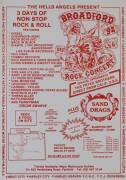 AUSTRALIAN ROCK POSTERS, noted "The Hells Angels Present, Broadford '92. Dec 4,5,6. Rock Concert. 3 Days of Non Stop Rock & Roll, featuring Diesel, Choirboys, Poor Boys..."; "The Friday Night RINGSIDE ROCK. From Parts Unknown... Psychotic Turnbuckles, Spe - 4
