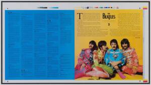 THE BEATLES: Printer's proof of the record sleeve from "The Beatles Anthology 2" (1996), window mounted, framed & glazed, overall 89x59cm.