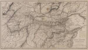 ASIA: Map, "The Kaibar, Karkatcha and Kurram Passes" [Geographical Magazine, November 1878], framed & glazed, overall 53x30cm.