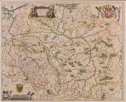 EUROPE: Map, "Polonia Regnum, et Silesia Ducatus" by Willem Blaeu [Amsterdam, c1634], hand-coloured, window mounted, framed & glazed, overall 67x59cm.