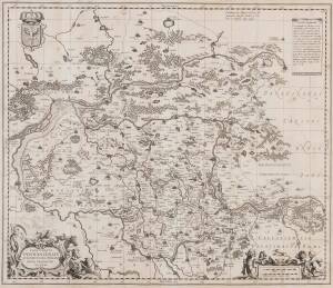 EUROPE - POLAND: Map, "Palatinatus Posnaniensis In Maiori Polonia Primarii Nova Delinatio" by Johannes Blaeu [Amsterdam, c1663], framed & glazed, overall 61x54cm.