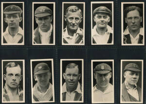 1928 Major Drapkin "Australian and English Test Cricketers", complete set [40], noted Larwood, Hobbs & Ponsford. G/VG.