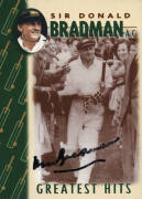 DON BRADMAN: 1997 Sanitarium (Weet-Bix) "Sir Donald Bradman AC Greatest Hits", cards No.2, 4, 7, 10, 13 & 15, all signed by Don Bradman.