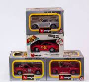 BURAGO: 1:24 Group of Porsche Model Cars Including Porsche 924 Turbo GR.2 (199); And, Porsche 935 Momo (184); And, Porsche 959 Turbo (163). All mint in original cardboard packaging. (4 items)