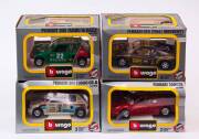 BURAGO: 1:24 Group of Model Cars Including Ferrari 308GTB (148); And, Peugeot Turbo 16 Rally (124); And, Ferrari GTO 1984 University (162). All cars mint with slight damage to some of the cardboard packaging. (4 items)