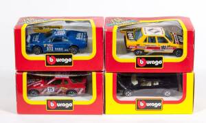 BURAGO: 1:43 Group of Model Cars Including Porsche 924 Turbo (4103); And, Ferrari 308 GTB (4117); And, Ferrari Testarossa (4157). All mint in original cardboard packaging. (15 items)