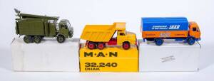 CONRAD: Group of Model Cars and Trucks Including VW Passat GLS (1010); And, Army Radio Truck (0085); And, M.A.N 23.240 DHAK (3035). Most mint, all in original cardboard packaging. (55 items Approx.)