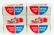 JOHN DAY: 1:43 Group of White Metal Model Car Hobby Kits Including Kit E2034; And, Kit E2033; And, Kit E2026. All mint and unbuilt in original cardboard packaging. (12 items)