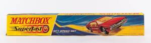 MATCHBOX: Vintage 1970s Superfast Speed Set (SF-1) Comprising of Matchbox Superfast Lamborghini Miura P400 (33), 10 Feet of Super Track, 5 Joiners and 1 Clamp. Mint in original cardboard packaging with original instructions.