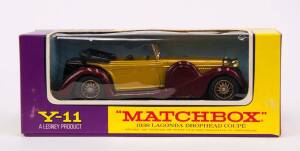 MATCHBOX: Group of Vintage Lesney 'Models of Yesteryear' 1938 Lagonda Drophead Coupe (Y-11). All mint in original cardboard packaging. (36 items)