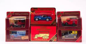 MATCHBOX: Group of ‘Models of Yesteryear’ Including 1923 Scania-Vabis Post Bus (Y16); And, 1907 Unic Taxi (Y28); And, 1957 BMW 507 (Y21). All mint in original cardboard packaging. (117 Items)