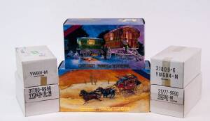 MATCHBOX: Group of ‘Models of Yesteryear’ Including Wells Fargo Stagecoach 1875 (YSH3); And, Gypsy Caravan 1900 (YSH1); And, 1922 Foden Steam Wagon (Y27). All mint in original cardboard packaging. (31 items) 