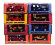 MATCHBOX: Groups of Models of Yesteryear Including 1938 Lagonda Coupe (Y-11); And, 1914 Stutz Roadster (Y-8); And, 1918 Crossley RAF Tender (Y-13). All mint in original cardboard packaging. (93 items)