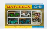 MATCHBOX: Vintage late 1960s ‘Famous Cars of Yesteryear’ Set. Comprising of Y14B3, Y9B2, Y12B2, Y14B2. All mint in original cardboard packaging.